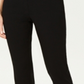 Calça feminina com cadarço contrastante e tornozelo JM Collection, preta, tamanho médio