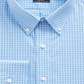 Camisa social masculina Ralph Lauren Slim Fit xadrez azul, sem passar, tamanho 15x32-33