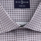 Camisa social masculina slim fit com gola xadrez da SOCIETY of THREADS, preta, tamanho GG17,5x34-35