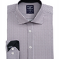 Camisa social masculina slim fit com gola xadrez da SOCIETY of THREADS, preta, tamanho GG17,5x34-35