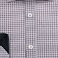 Camisa social masculina slim fit com gola xadrez da SOCIETY of THREADS, preta, tamanho GG17,5x34-35