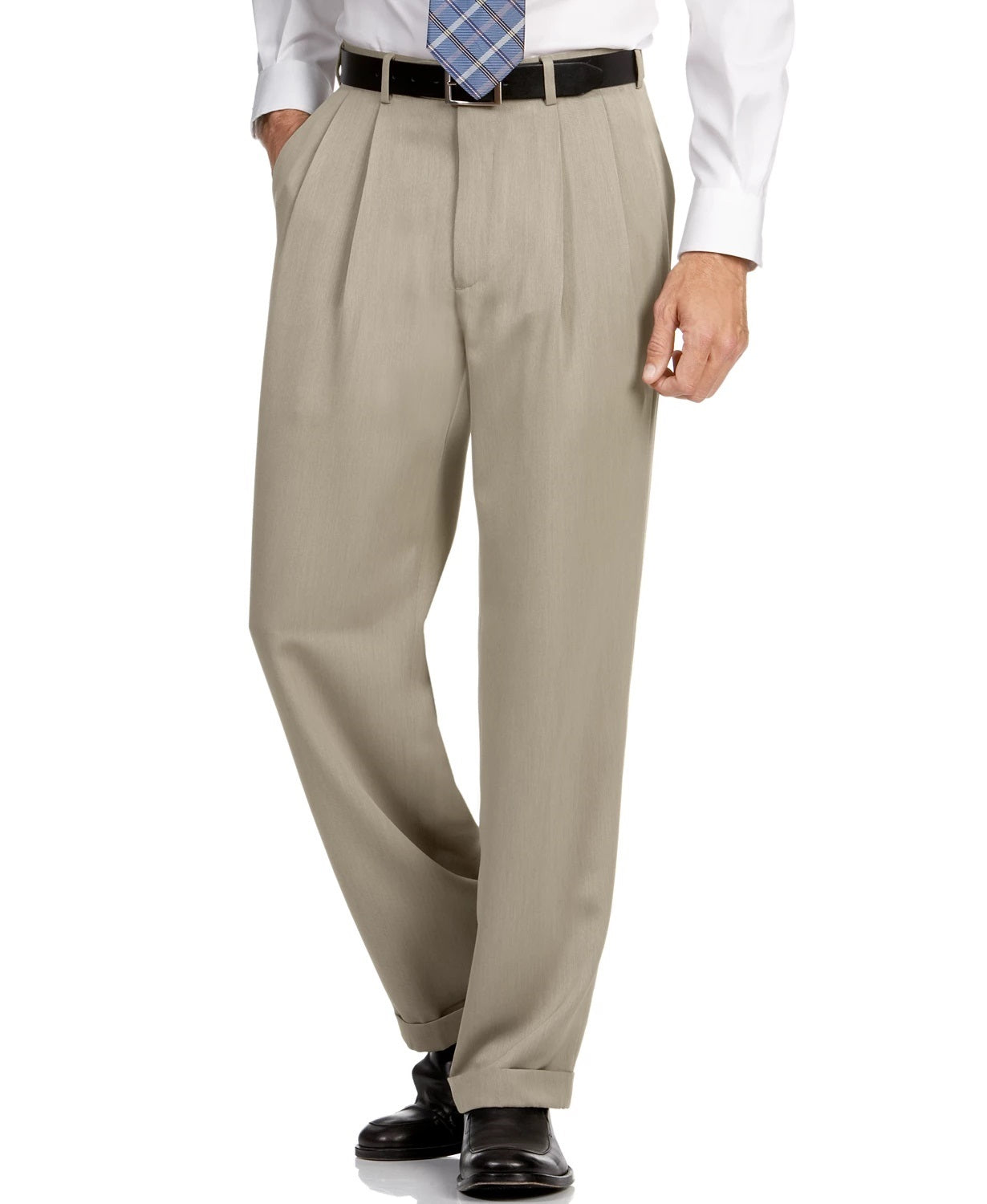 Calça Perry Ellis Masculina Bege com Botões 36 X 32 Branca Tamanho 36X32