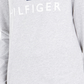 Camisa feminina Tommy Hilfiger Sport Logo manga comprida prata tamanho médio