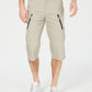 INC International Concepts Shorts cargo masculino Seashell de comprimento maior, marrom, tamanho 38