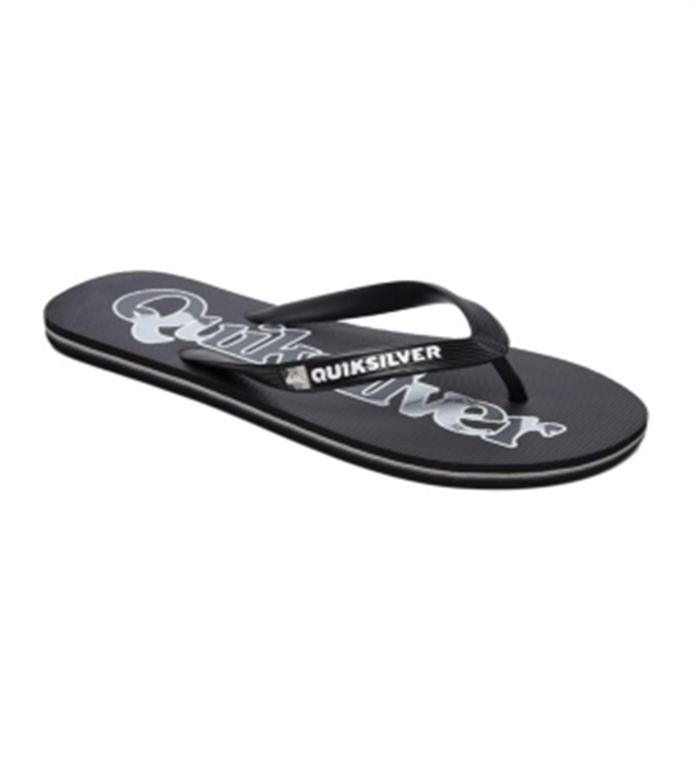 Chinelos Quiksilver Molokai Wordmark Masculinos Pretos Tamanho 10 M