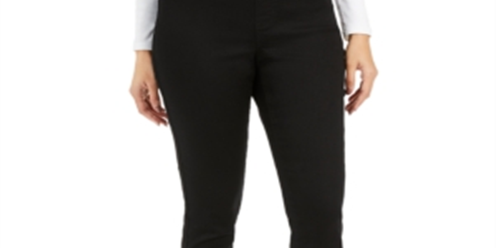 Calças jegging skinny femininas com forro de lã, estilo &amp; co, pretas, tamanho pequeno P