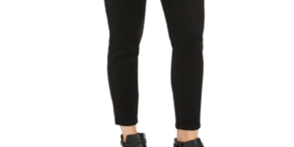 Calças jegging skinny femininas com forro de lã, estilo &amp; co, pretas, tamanho pequeno P