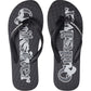 Chinelos Quiksilver Molokai Wordmark Masculinos Pretos Tamanho 12