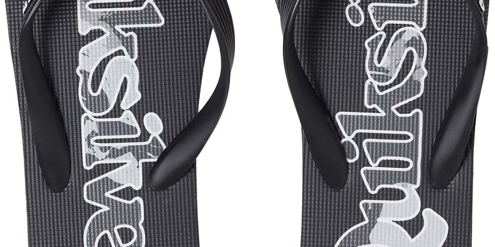 Chinelos Quiksilver Molokai Wordmark Masculinos Pretos Tamanho 12