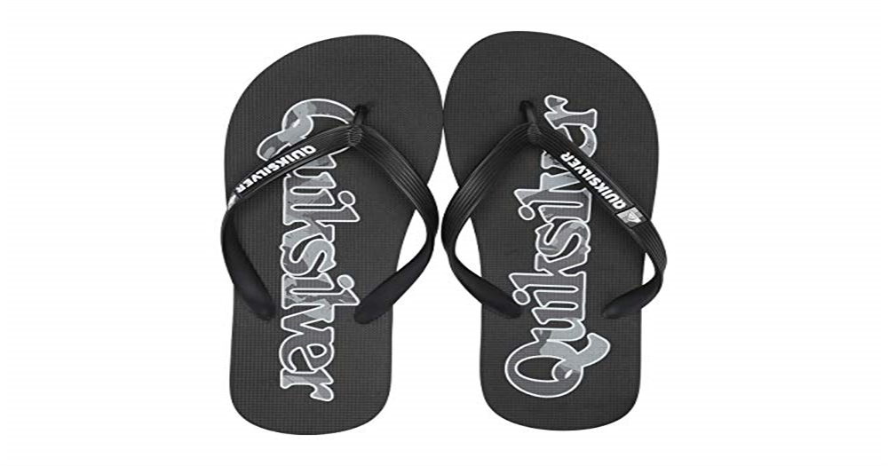 Chinelos Quiksilver Molokai Wordmark Masculinos Pretos Tamanho 12