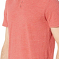 Camiseta masculina de linho Henley da Lucky Brand, vermelha, tamanho grande