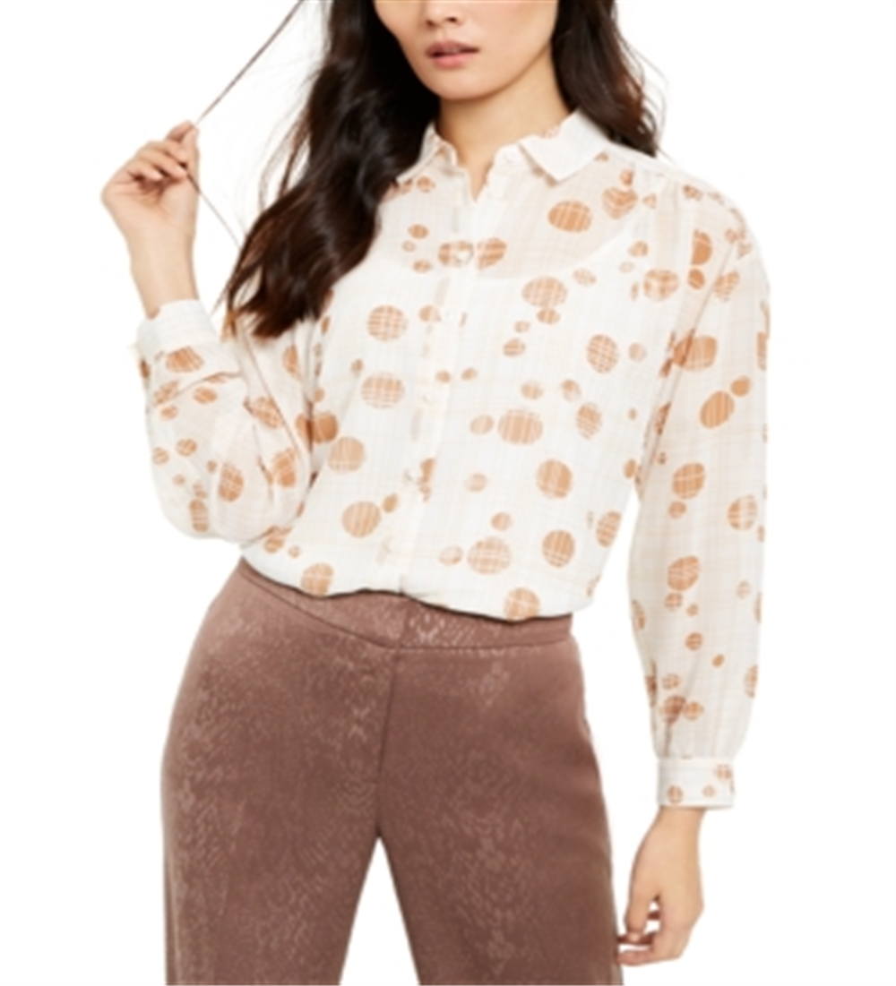 Blusa estampada feminina Alfani branca tamanho X-Large