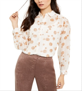 Blusa estampada feminina Alfani branca tamanho X-Large