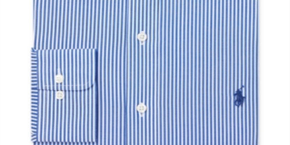 Camisa social masculina Ralph Lauren Classic Fit de algodão, azul, tamanho G