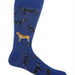 Meias masculinas Hot Sox Labrador Novelty Crew azuis tamanho 10-13
