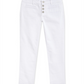 Calça jeans Tommy Hilfiger Big Girl's Button Fly, branca, tamanho 10