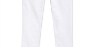 Calça jeans Tommy Hilfiger Big Girl's Button Fly, branca, tamanho 10