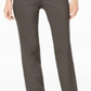 Calça feminina JM Collection, comprimento regular e curto, ajuste curvo, perna reta, verde, tamanho 6S