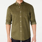Camisa social masculina com gola clássica Club Room, verde, tamanho pequeno