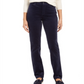 Calça de veludo cotelê feminina Lexington com perna reta, azul, tamanho 4, pequena