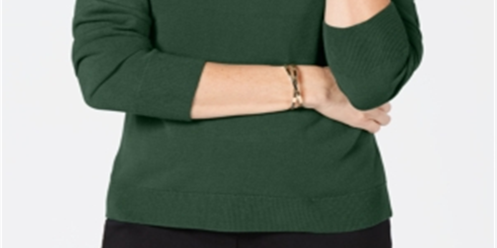 Karen Scott Suéter Feminino Gola Alta Verde Tamanho XS