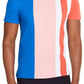 Camiseta listrada com blocos de cores masculina Club Room, rosa, tamanho P
