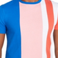 Camiseta listrada com blocos de cores masculina Club Room, rosa, tamanho P