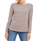 Top listrado canelado feminino Charter Club rosa tamanho pequeno G