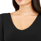 INC International Concepts Top feminino plus size com fenda e contas, preto, tamanho 0X