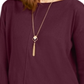 Suéter túnica feminino com costura frontal estilo Winestone tamanho pequeno G