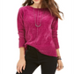 Suéter Feminino de Chenille Style &amp; Co Electix Orchid Tamanho Pequeno P