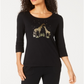 Karen Scott Top Girafa Feminino Preto Tamanho Pequeno GG