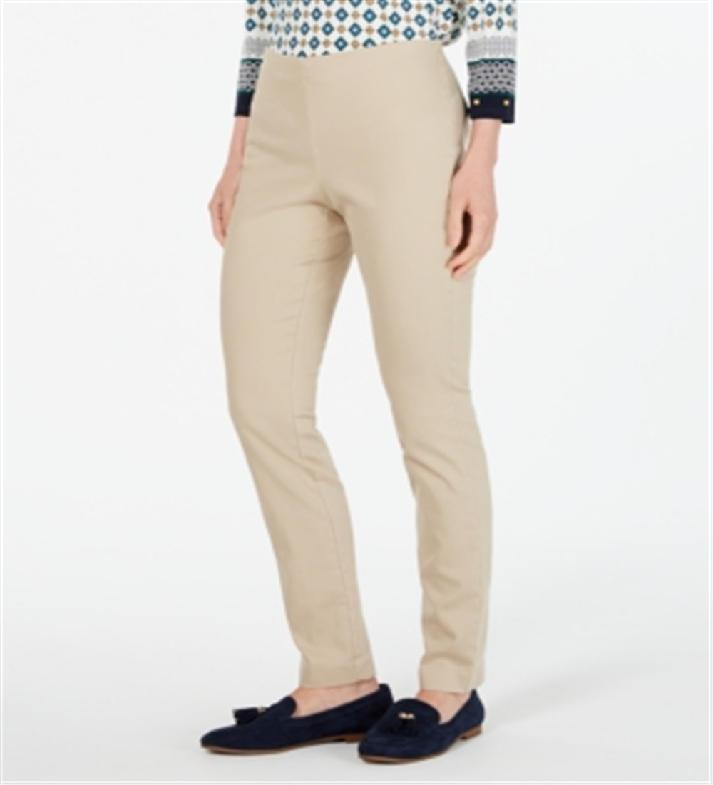 Calça Chelsea Stretch Twill Feminina Charter Club Marrom Tamanho 18
