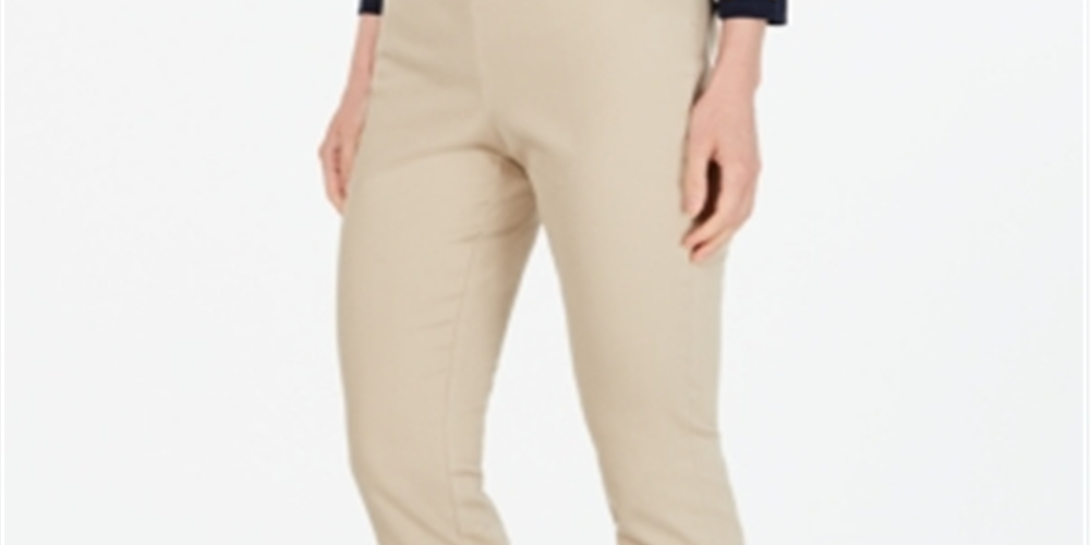 Calça Chelsea Stretch Twill Feminina Charter Club Marrom Tamanho 18