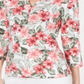 Blusa feminina Karen Scott com estampa floral e manga 3/4, laranja, tamanho pequeno