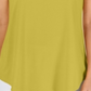 Top feminino com decote redondo da coleção JM, amarelo, tamanho G