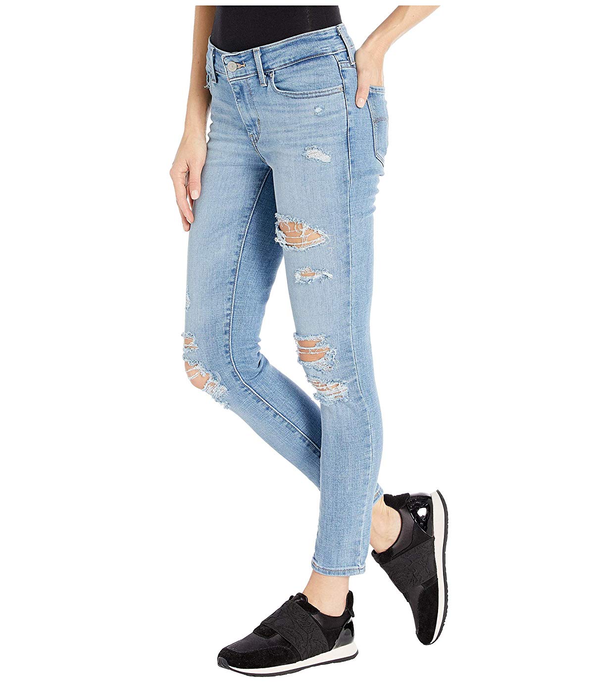Calça jeans skinny Levi's 711 feminina, azul, tamanho 33