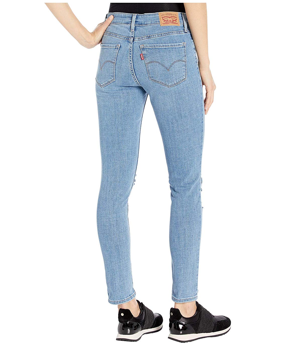 Calça jeans skinny Levi's 711 feminina, azul, tamanho 33