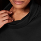 Karen Scott Blusa feminina gola funil preta tamanho pequeno GG