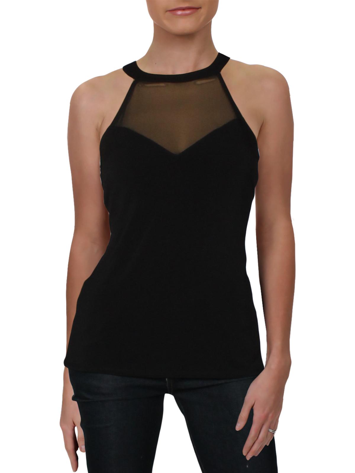 INC International Concepts Top Halter Feminino Ilusão Preto Tamanho Pequeno G