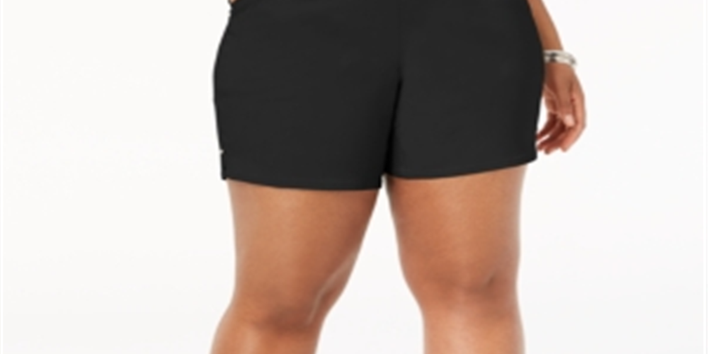 Shorts Plus Size Feminino INC International Concepts Preto Tamanho 28W