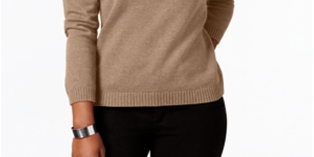 Karen Scott Suéter Henley Feminino de Algodão com Alças Castanhas Tamanho Pequeno P