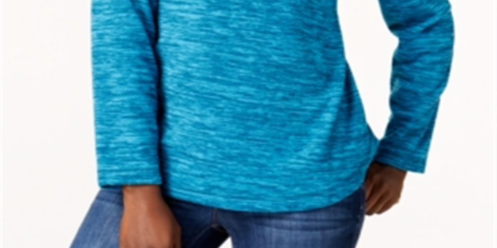 Moletom Karen Scott Feminino Marled Azul-petróleo Tamanho PP