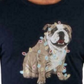 Camiseta estampada de buldogue natalino masculina Club Room, tamanho extragrande, azul