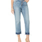 Calça jeans feminina INC International Concepts Curvy com bainha dupla e tornozelo, azul, tamanho 2