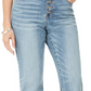 Calça jeans feminina INC International Concepts Curvy com bainha dupla e tornozelo, azul, tamanho 2
