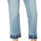 Calça jeans feminina INC International Concepts Curvy com bainha dupla e tornozelo, azul, tamanho 2