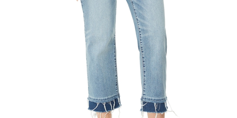 Calça jeans feminina INC International Concepts Curvy com bainha dupla e tornozelo, azul, tamanho 2