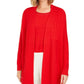 Cardigan feminino patchwork Charter Club vermelho tamanho pequeno