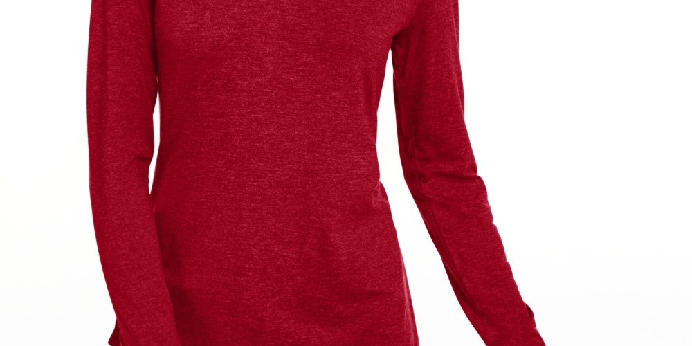 Blusa feminina de gola alta Maison Jules, vermelha, tamanho XX-G